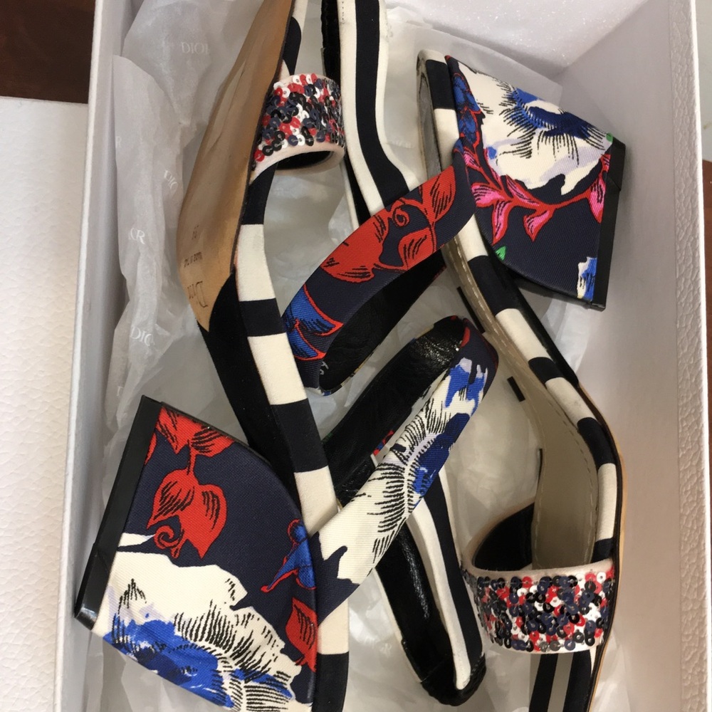 Christian Dior MultiColour Leather Women's Sandals. Made in Italy size 39
